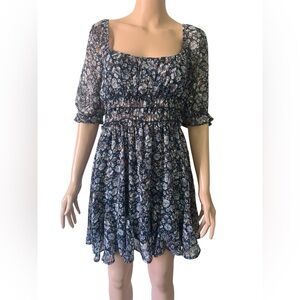 Trixxi Navy Floral Mini Dress